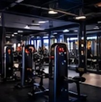 Gym with workout equipment